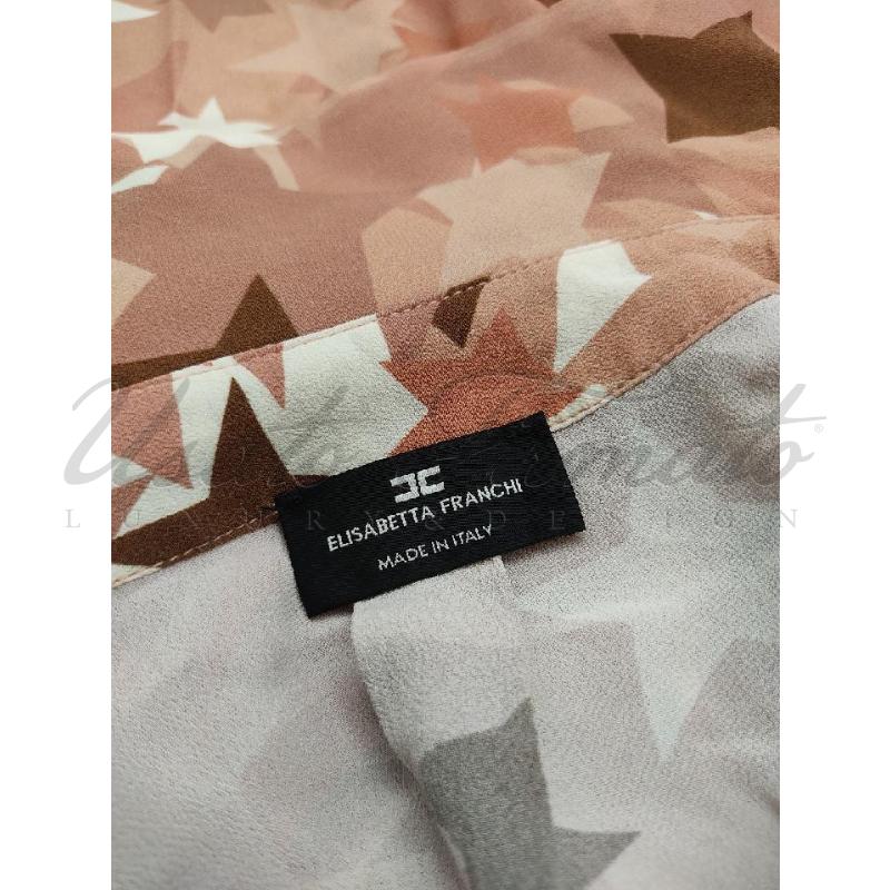 CAMICIA DONNA ELISABETTA FRANCHI BEIGE STELLE TG. 42 | Mercatino dell'Usato Roma parioli 5