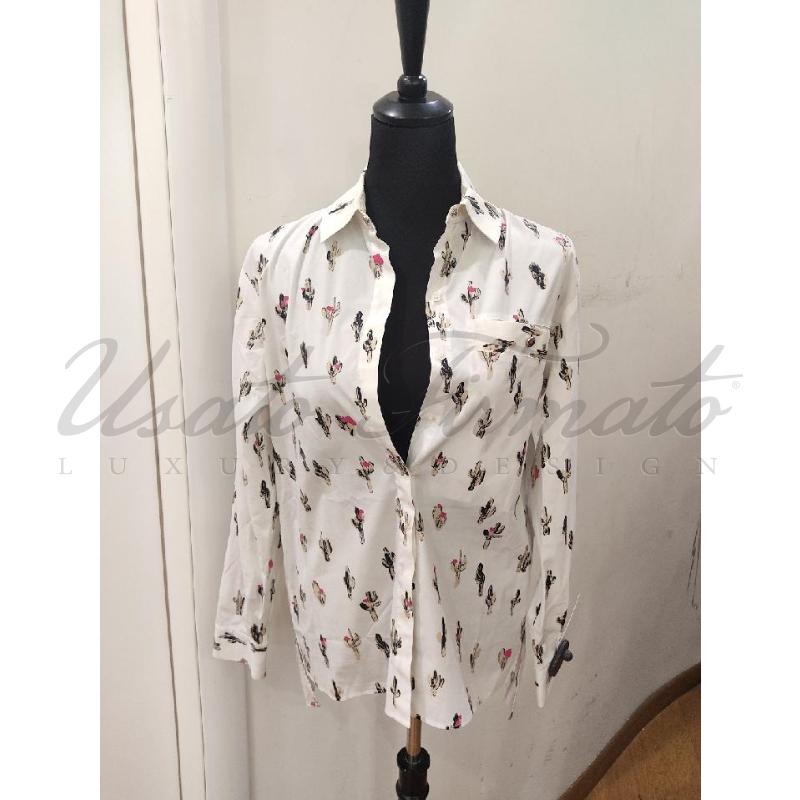 CAMICIA DONNA KENZO BIANCA CACTUS TG. 36 | Mercatino dell'Usato Roma parioli 1