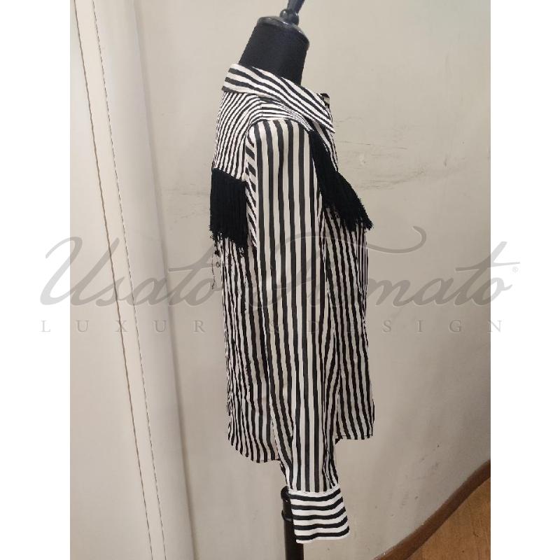 CAMICIA DONNA MARC JACOBS NERA BIANCA RIGHE TG. 6  | Mercatino dell'Usato Roma parioli 2