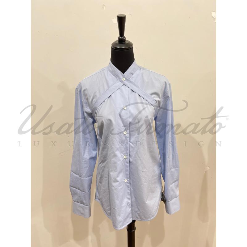 CAMICIA DONNA OFF WHITE AZZURRA TG. 42 | Mercatino dell'Usato Roma parioli 1