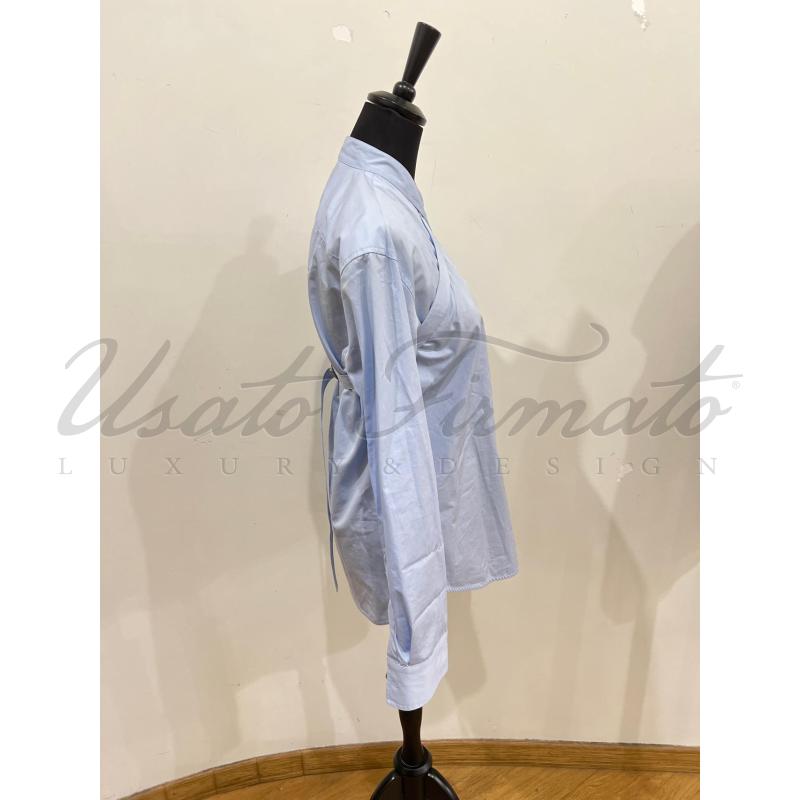 CAMICIA DONNA OFF WHITE AZZURRA TG. 42 | Mercatino dell'Usato Roma parioli 2