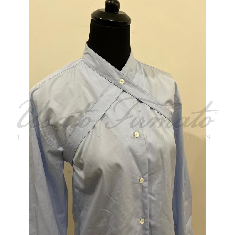 CAMICIA DONNA OFF WHITE AZZURRA TG. 42 | Mercatino dell'Usato Roma parioli 4