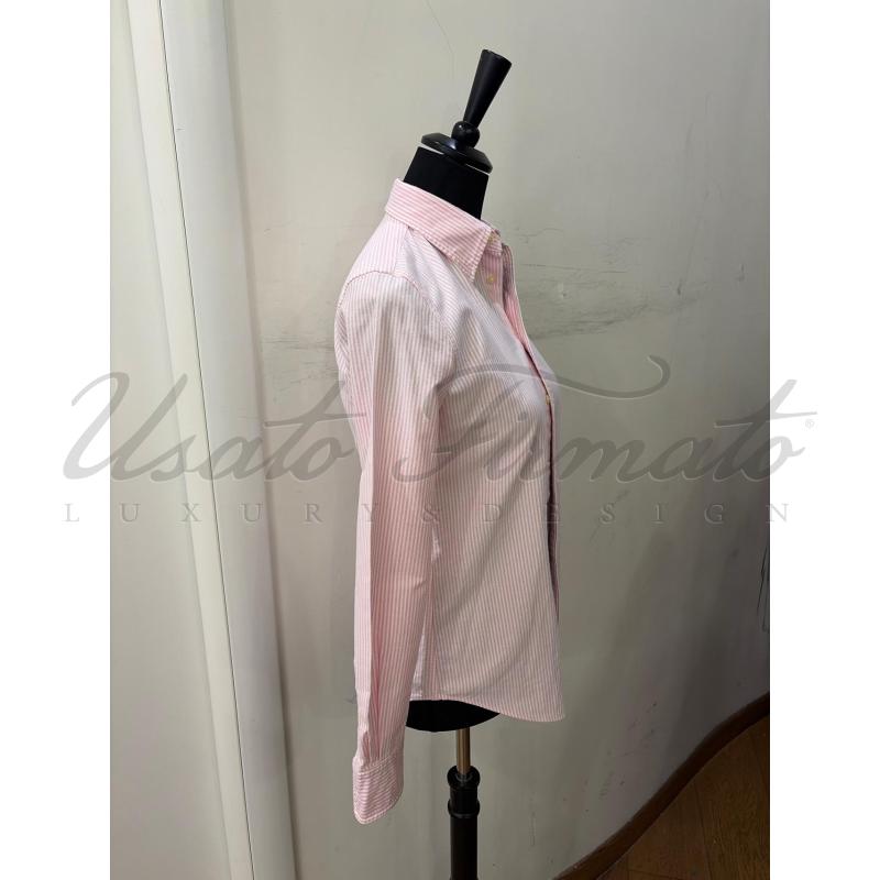 CAMICIA DONNA POLO RALPH LAUREN RIGHE ROSA TG XS | Mercatino dell'Usato Roma parioli 2