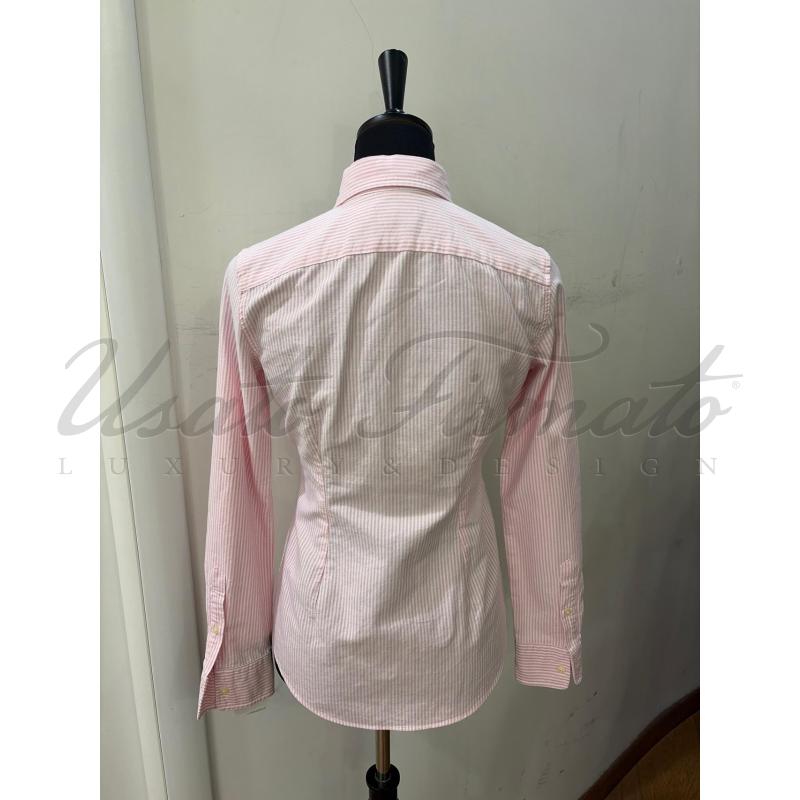 CAMICIA DONNA POLO RALPH LAUREN RIGHE ROSA TG XS | Mercatino dell'Usato Roma parioli 3