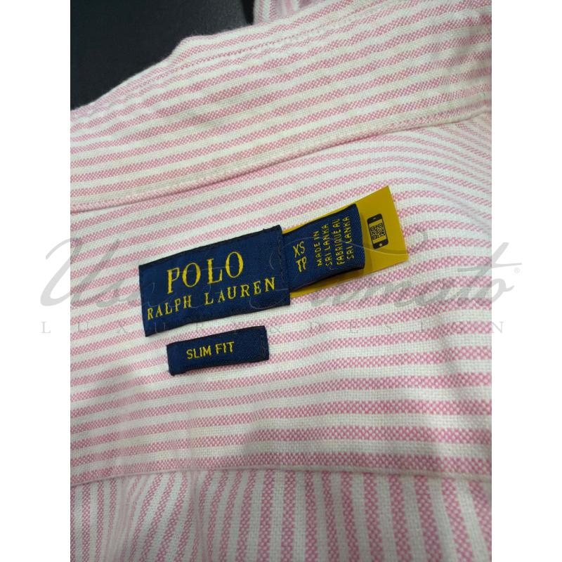 CAMICIA DONNA POLO RALPH LAUREN RIGHE ROSA TG XS | Mercatino dell'Usato Roma parioli 4