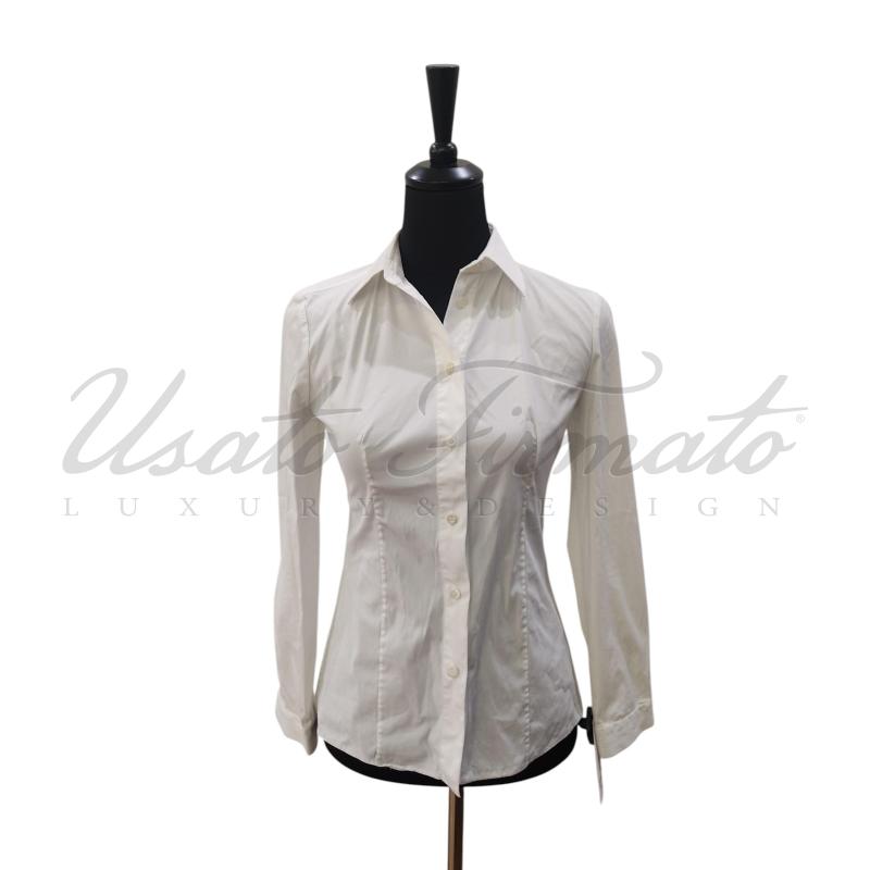 CAMICIA DONNA PRADA BIANCA TG. 40 | Mercatino dell'Usato Roma parioli 1