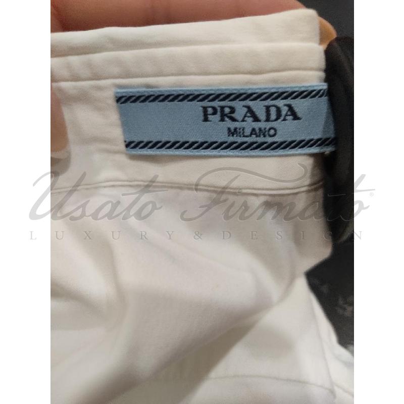 CAMICIA DONNA PRADA BIANCA TG. 40 | Mercatino dell'Usato Roma parioli 4