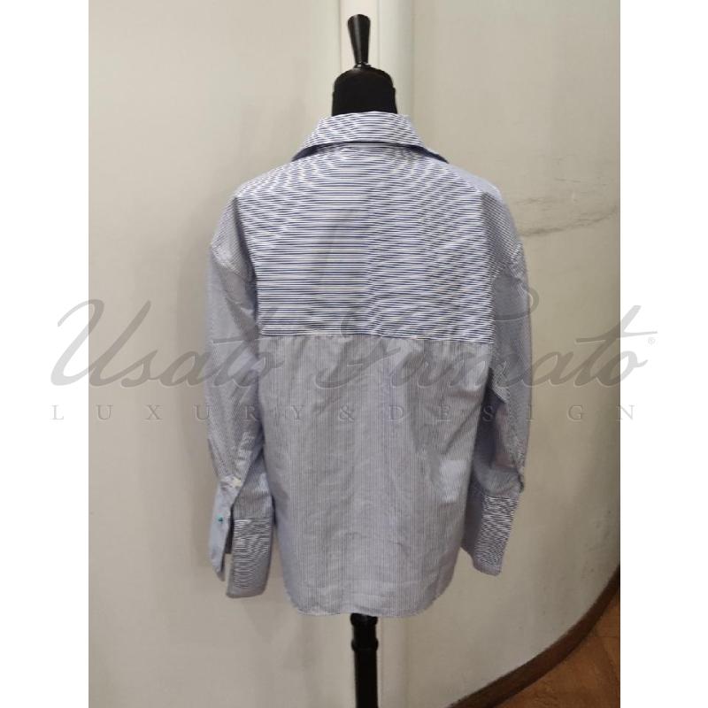 CAMICIA DONNA ROHE BLU BIANCA TG M | Mercatino dell'Usato Roma parioli 3