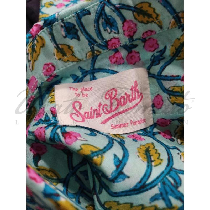 CAMICIA DONNA SAINT BARTH VERDE FIORI TG. L | Mercatino dell'Usato Roma parioli 4