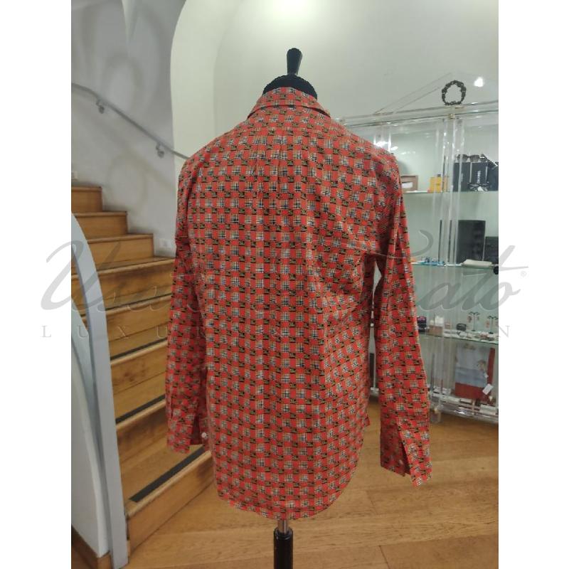 CAMICIA UOMO BURBERRY ARANCIONE LOGO TG. M | Mercatino dell'Usato Roma parioli 3