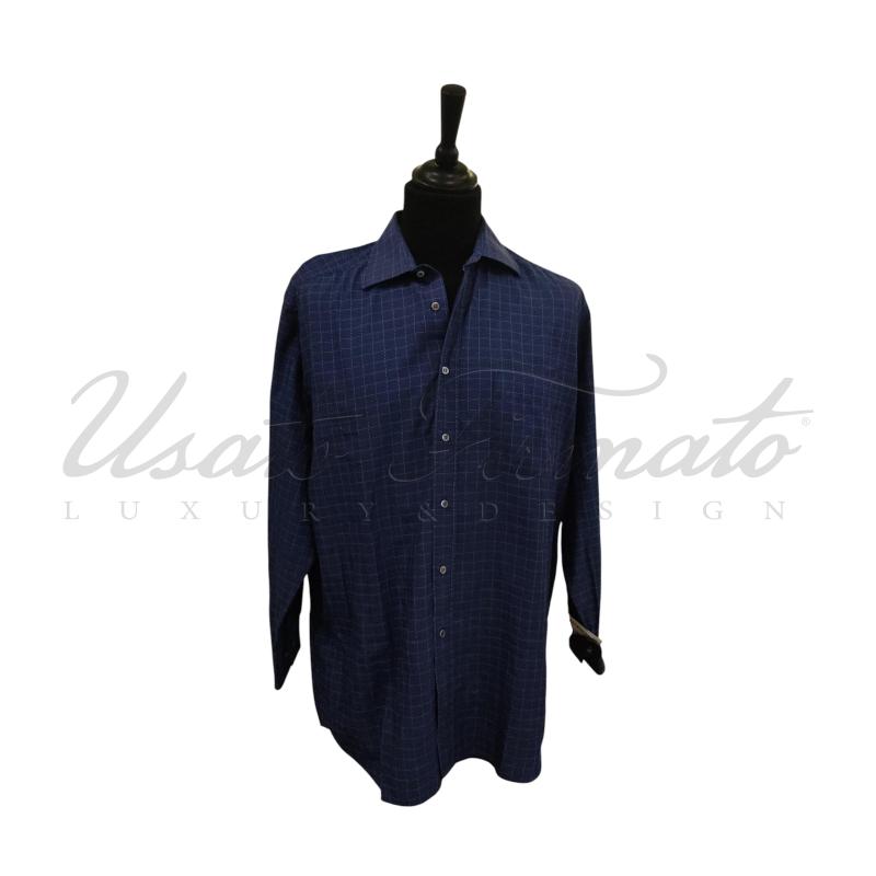 CAMICIA UOMO CHRISTIAN DIOR BLU TG  16 | Mercatino dell'Usato Roma parioli 1