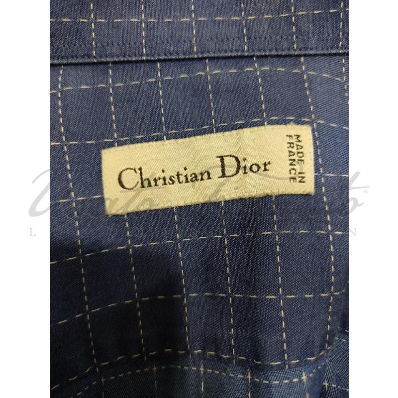 CAMICIA UOMO CHRISTIAN DIOR BLU TG  16 | Mercatino dell'Usato Roma parioli 4