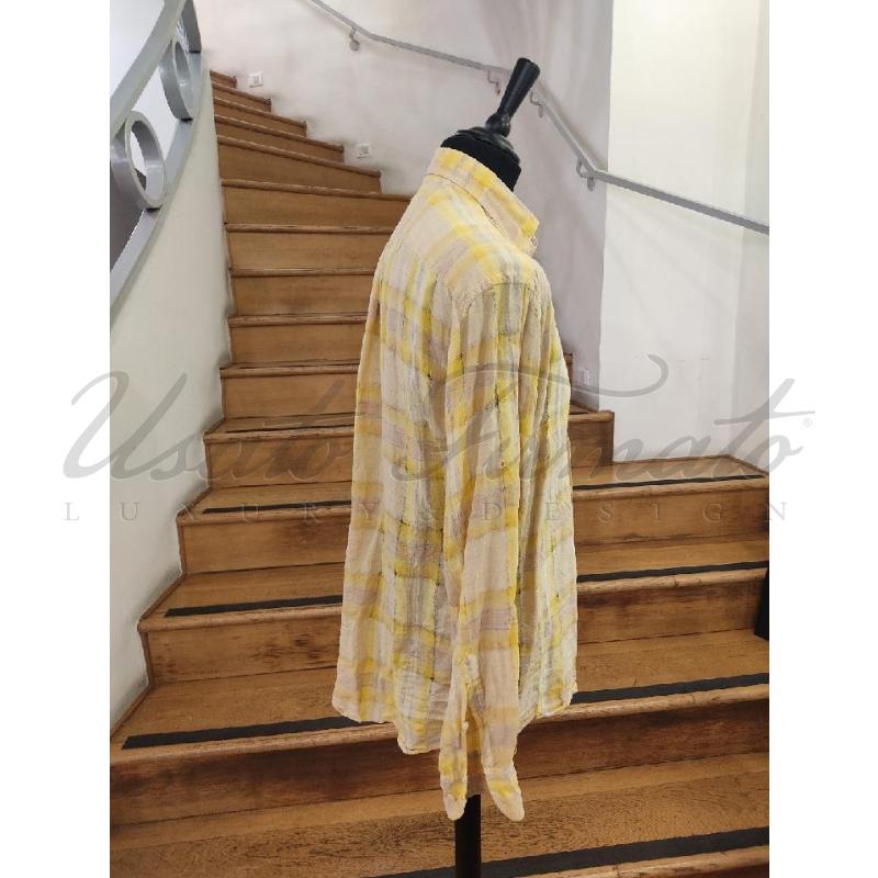 CAMICIA UOMO ETRO GIALLA LINO TG. 41 | Mercatino dell'Usato Roma parioli 2