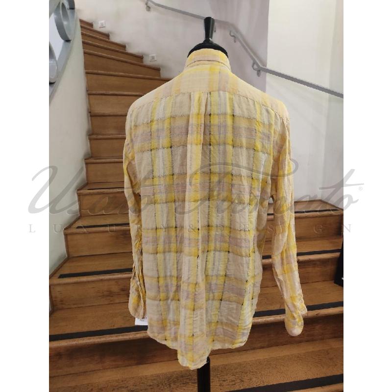 CAMICIA UOMO ETRO GIALLA LINO TG. 41 | Mercatino dell'Usato Roma parioli 3