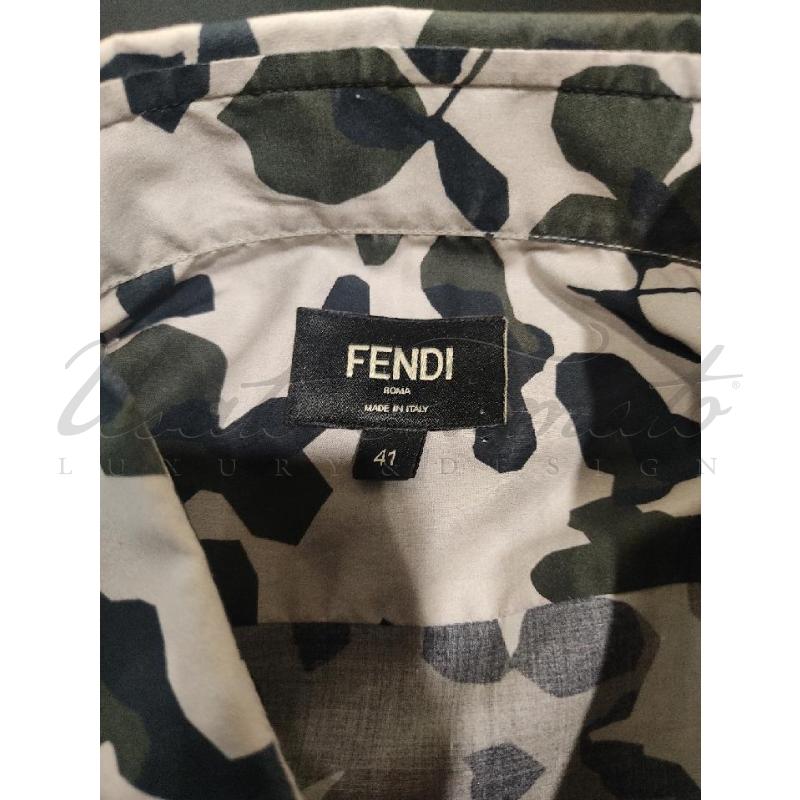 CAMICIA UOMO FENDI CAMOUFLAGE VERDE TG 41 | Mercatino dell'Usato Roma parioli 4