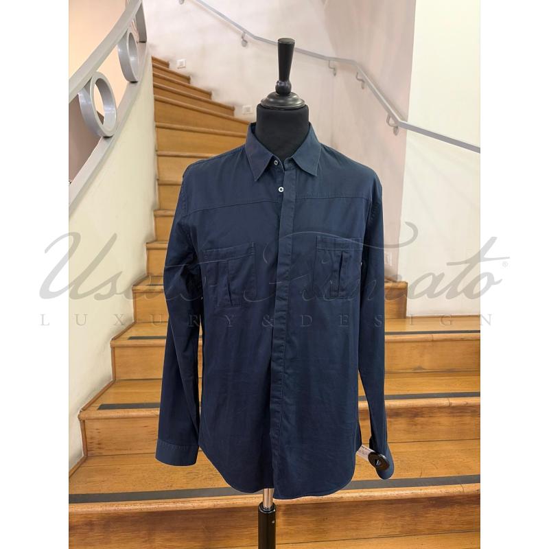 CAMICIA UOMO GUCCI BLU TG. 43 | Mercatino dell'Usato Roma parioli 1