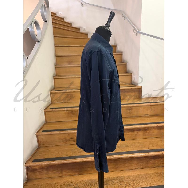 CAMICIA UOMO GUCCI BLU TG. 43 | Mercatino dell'Usato Roma parioli 2