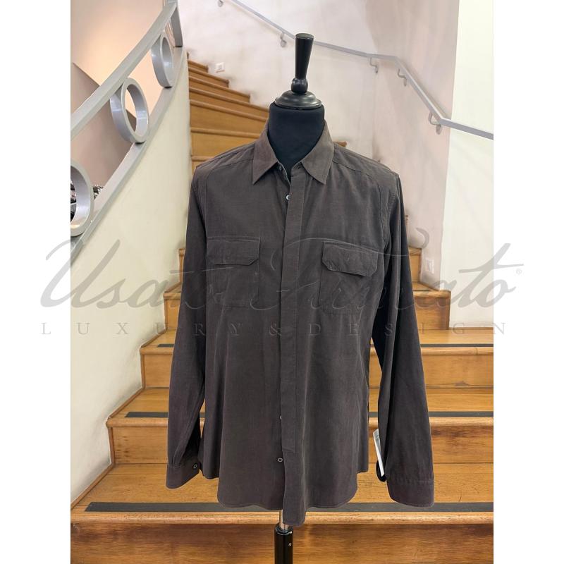 CAMICIA UOMO GUCCI MARRONE TG. 42 | Mercatino dell'Usato Roma parioli 1