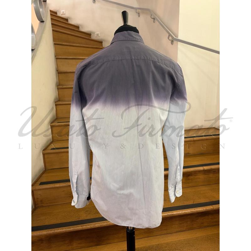 CAMICIA UOMO PRADA CELESTE GRIGIO  FUME TG. 39 | Mercatino dell'Usato Roma parioli 3