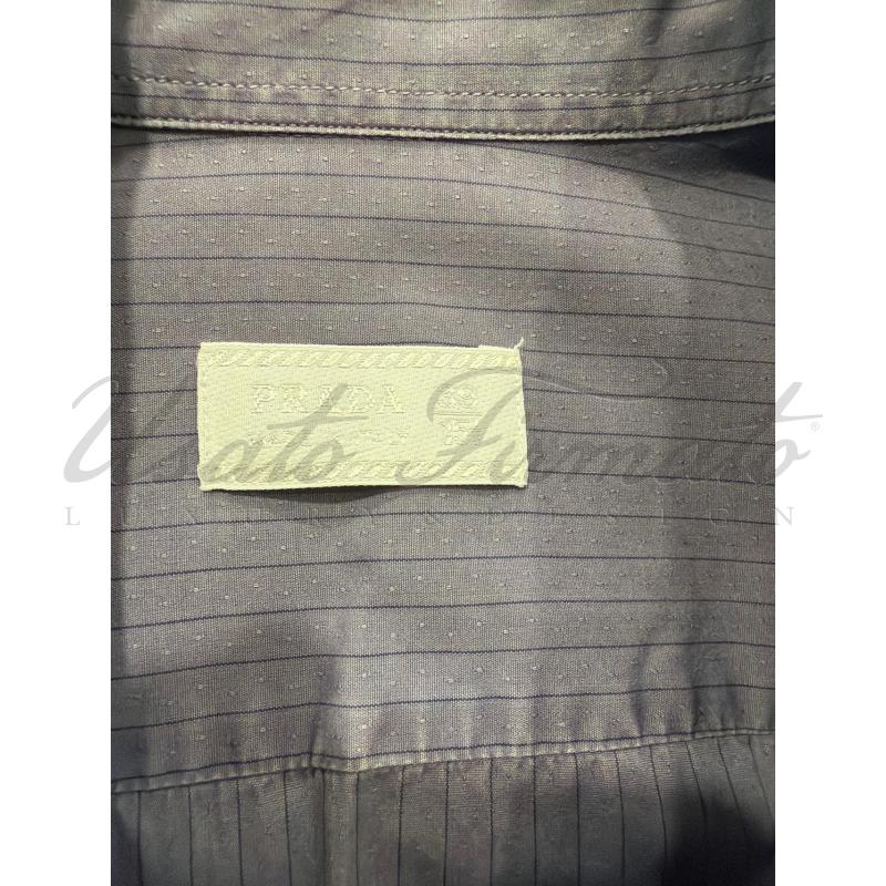 CAMICIA UOMO PRADA CELESTE GRIGIO  FUME TG. 39 | Mercatino dell'Usato Roma parioli 4