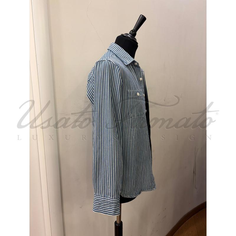 CAMICIA UOMO RALPH LAUREN BLU RIGHE TG S | Mercatino dell'Usato Roma parioli 2