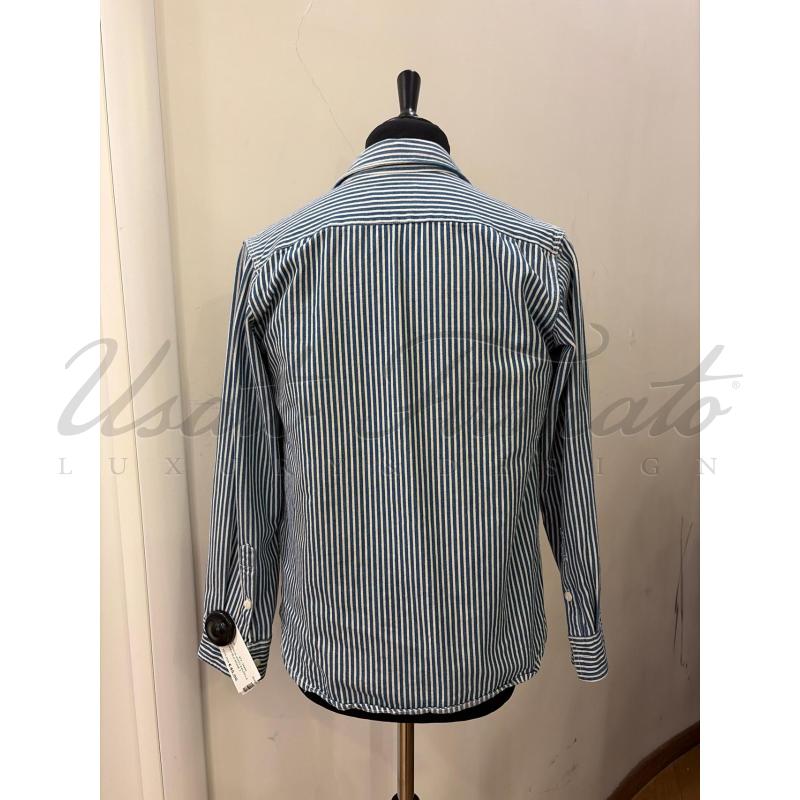 CAMICIA UOMO RALPH LAUREN BLU RIGHE TG S | Mercatino dell'Usato Roma parioli 3