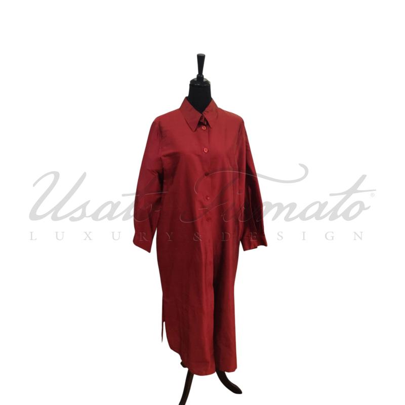 CAMICIONE LUISA SPAGNOLI ROSSO SETA TG. M | Mercatino dell'Usato Roma parioli 1