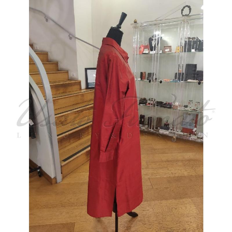 CAMICIONE LUISA SPAGNOLI ROSSO SETA TG. M | Mercatino dell'Usato Roma parioli 2
