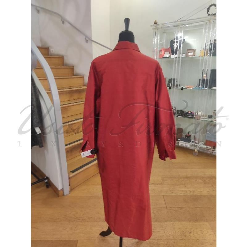 CAMICIONE LUISA SPAGNOLI ROSSO SETA TG. M | Mercatino dell'Usato Roma parioli 3