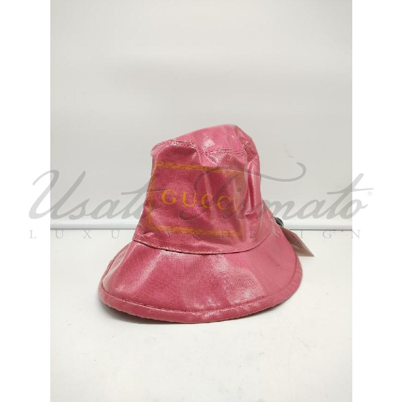 CAPPELLO GUCCI ROSA PESCATORA LUCIDO TG. M | Mercatino dell'Usato Roma parioli 1