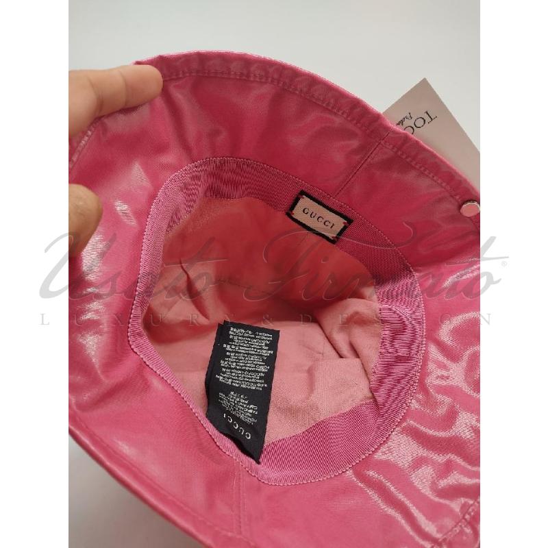 CAPPELLO GUCCI ROSA PESCATORA LUCIDO TG. M | Mercatino dell'Usato Roma parioli 2