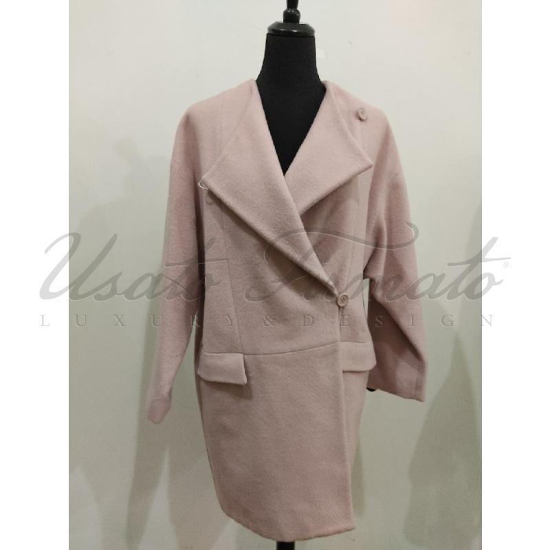 CAPPOTTO DONNA CARLA G LANA ROSA TG 44 | Mercatino dell'Usato Roma parioli 3