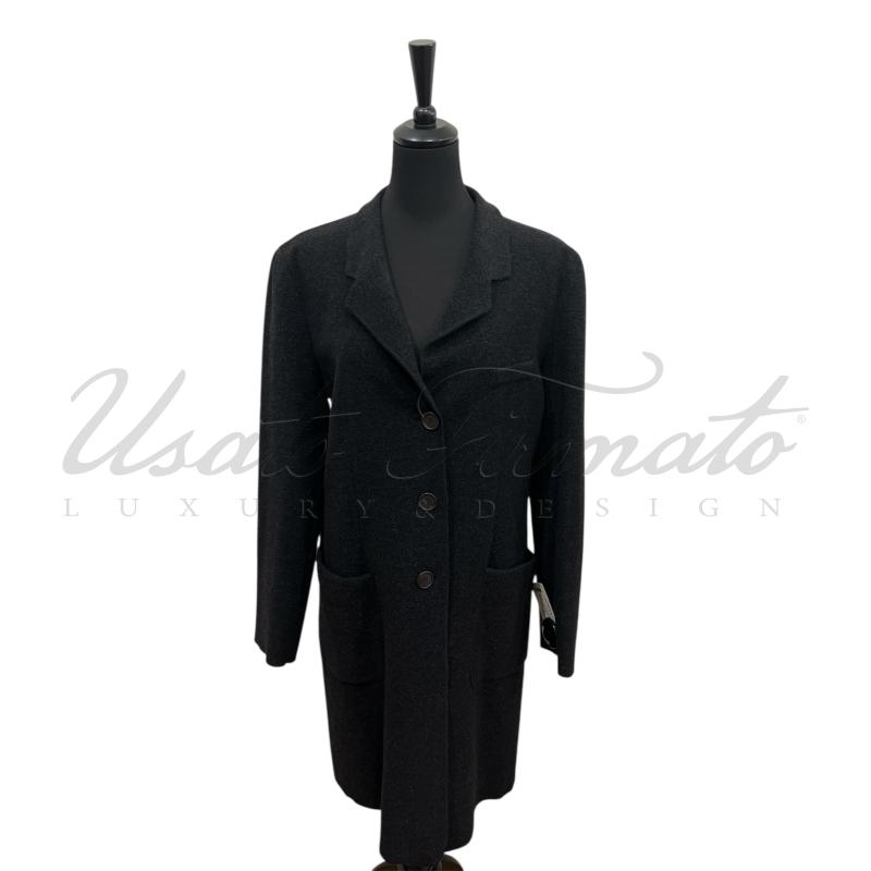 CAPPOTTO DONNA EMPORIO ARMANI LANA COTTA GRIGIO TG 46 | Mercatino dell'Usato Roma parioli 1