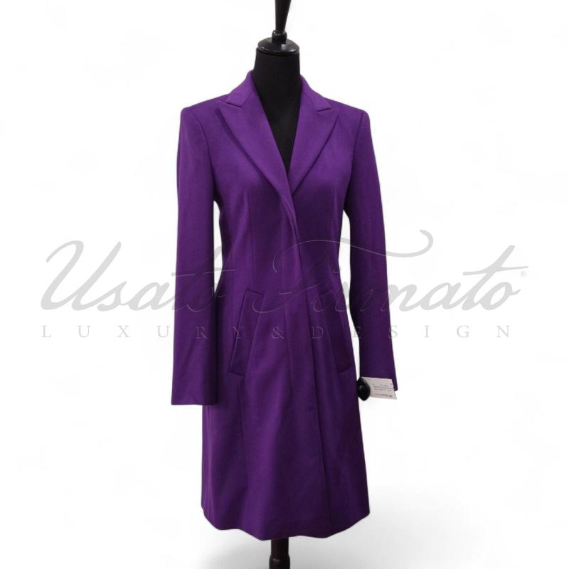 CAPPOTTO DONNA ESCADA VIOLA LANA TG.34 | Mercatino dell'Usato Roma parioli 1