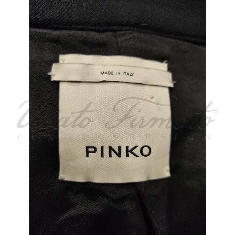 CAPPOTTO DONNA PINKO NERO RUOTA PELLE TG 42 | Mercatino dell'Usato Roma parioli 4