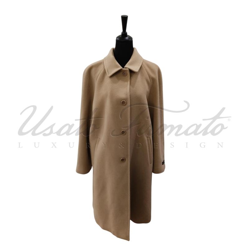 CAPPOTTO DONNA STEFANIA RINALDI BEIGE LANA  | Mercatino dell'Usato Roma parioli 1