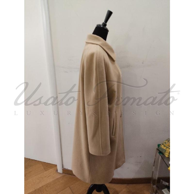 CAPPOTTO DONNA STEFANIA RINALDI BEIGE LANA  | Mercatino dell'Usato Roma parioli 2