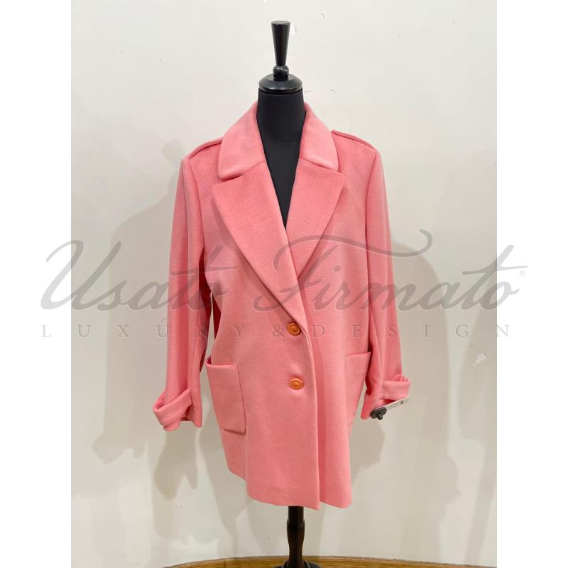 CAPPOTTO DONNA UN JOURS ALLEURS ROSA LANA TG.4  | Mercatino dell'Usato Roma parioli 1