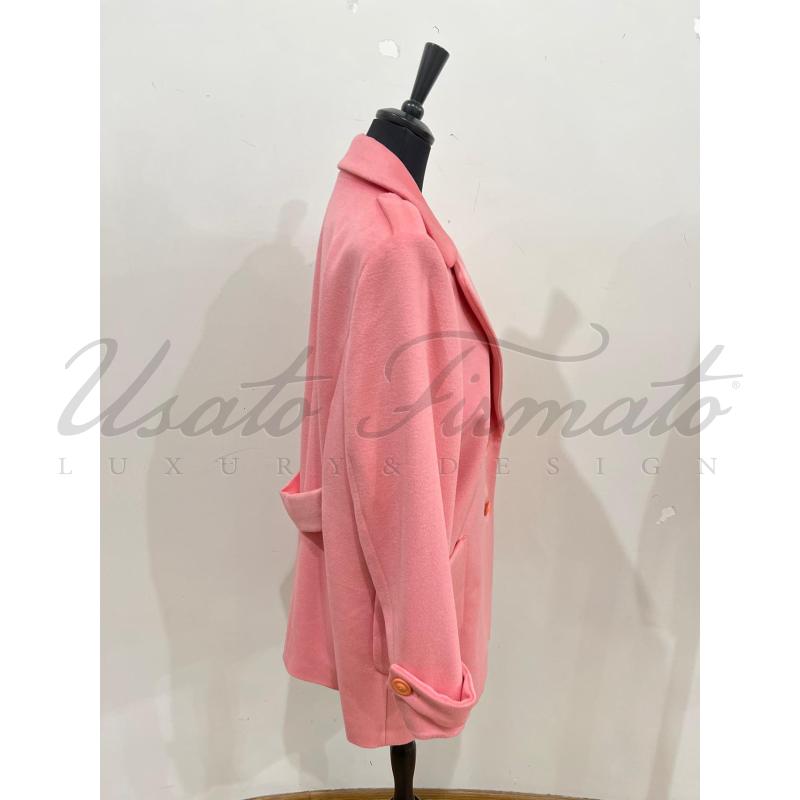CAPPOTTO DONNA UN JOURS ALLEURS ROSA LANA TG.4  | Mercatino dell'Usato Roma parioli 2