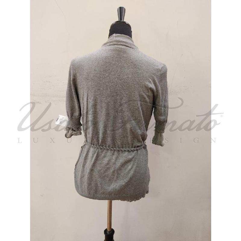 CARDIGAN DONNA BRUNELLO CUCINNEL GRIGIO SETA TG M | Mercatino dell'Usato Roma parioli 3