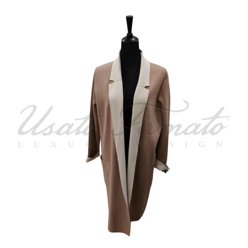 CARDIGAN DONNA CRISTINA GAVIOLI BEIGE TG 44 | Mercatino dell'Usato Roma parioli 1