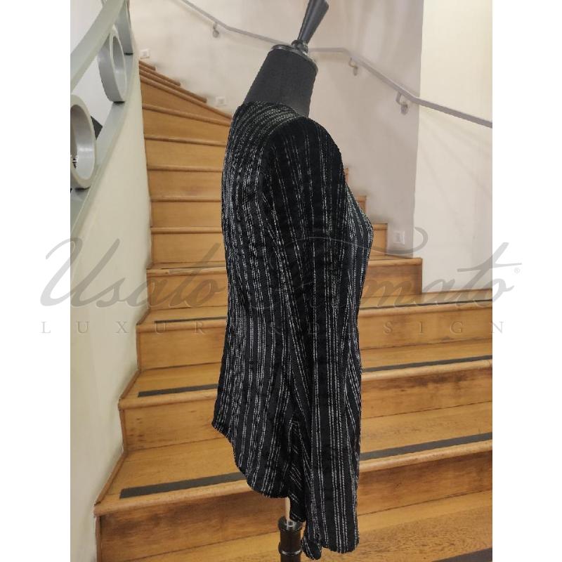 CARDIGAN DONNA GIORGIO ARMANI VELLUTO NERO TG 44 | Mercatino dell'Usato Roma parioli 2