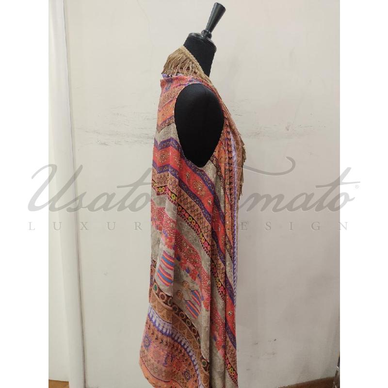 CARDIGAN DONNA MUCHO FRANGE CAMOSCIO | Mercatino dell'Usato Roma parioli 2
