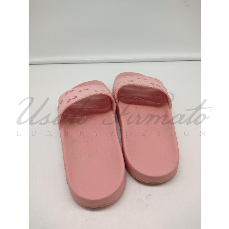 CIABATTE DONNA GUCCI ROSA GG GOMMA  | Mercatino dell'Usato Roma parioli 3