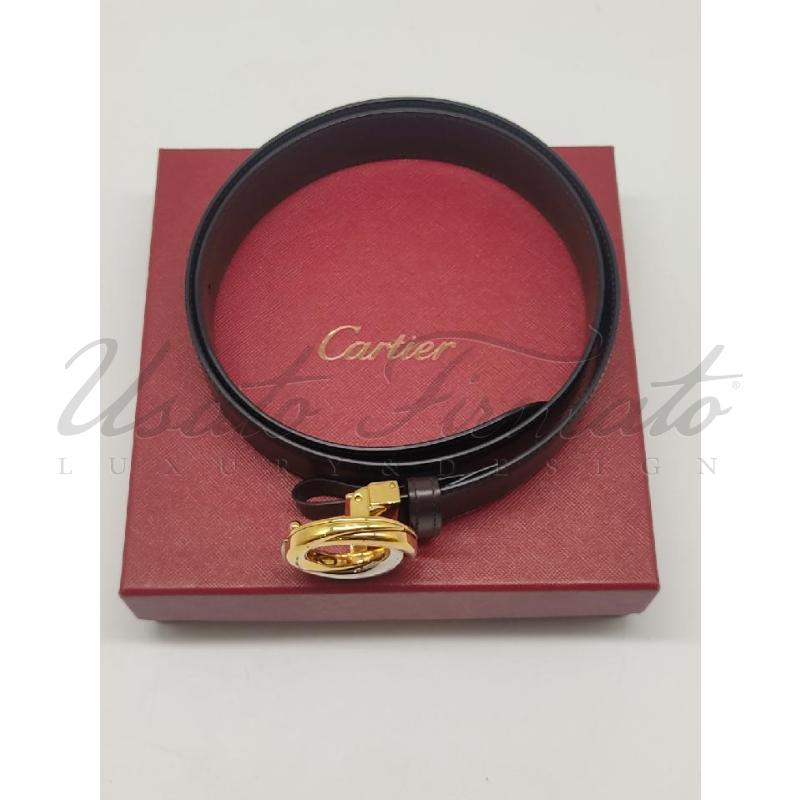 CINTURA DONNA CARTIER NERA MARRONE  | Mercatino dell'Usato Roma parioli 3