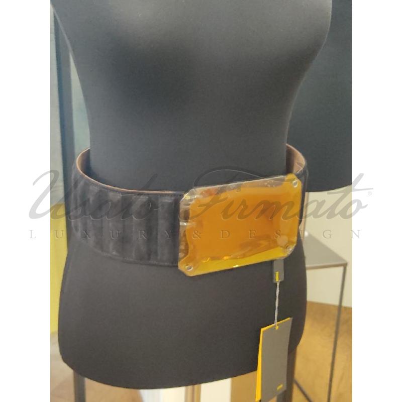 CINTURA DONNA FENDI NEA SUEDE PIETRA 8C0344 TG. 75 | Mercatino dell'Usato Roma parioli 3