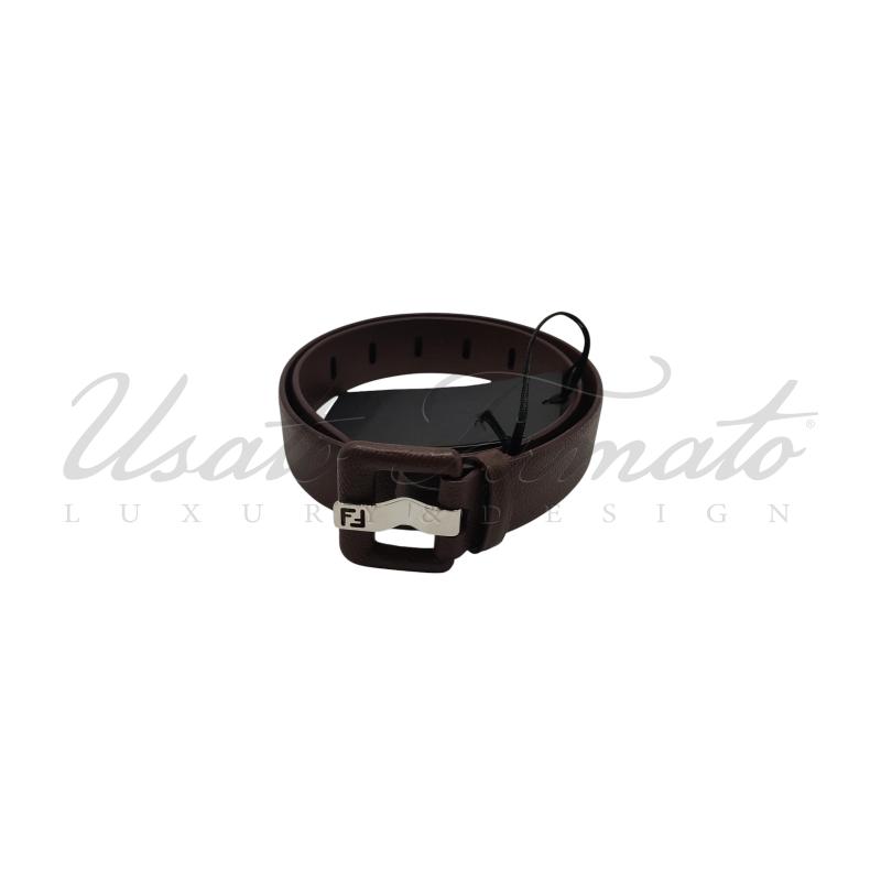 CINTURA DONNA FENDI PELLE MARTELLATA MARRONE TG 65 | Mercatino dell'Usato Roma parioli 1