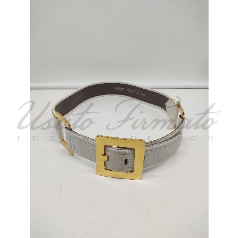 CINTURA DONNA GIVENCHY RAFIA PELLE BIANCA | Mercatino dell'Usato Roma parioli 1