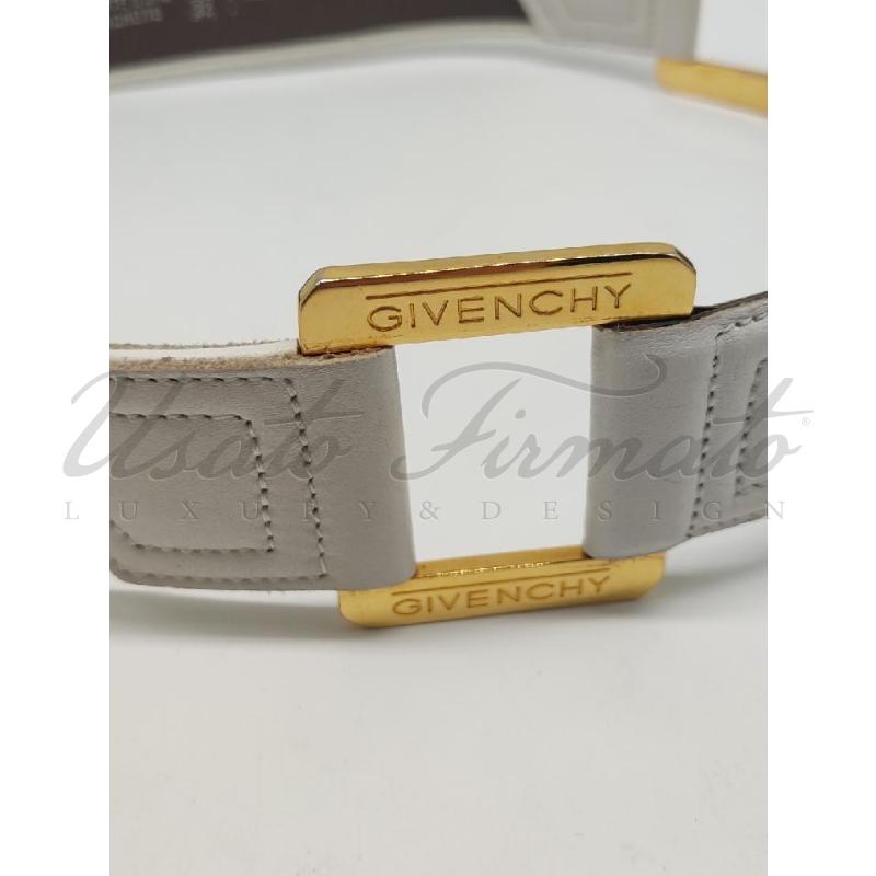 CINTURA DONNA GIVENCHY RAFIA PELLE BIANCA | Mercatino dell'Usato Roma parioli 2