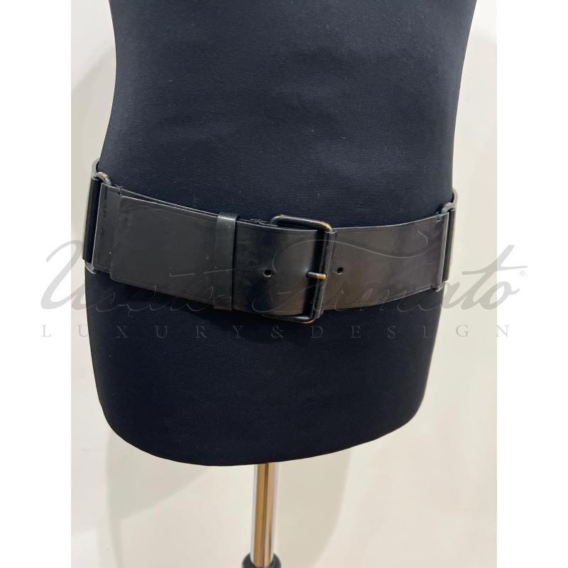CINTURA DONNA GUCCI NERA PELLE  | Mercatino dell'Usato Roma parioli 4
